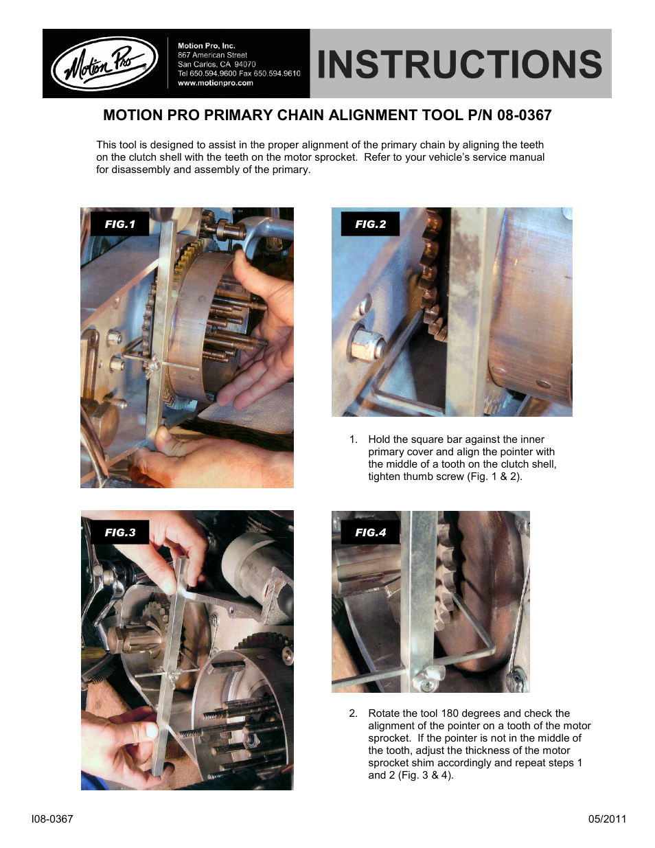 Motion Pro 08-0367 User Manual | 1 page