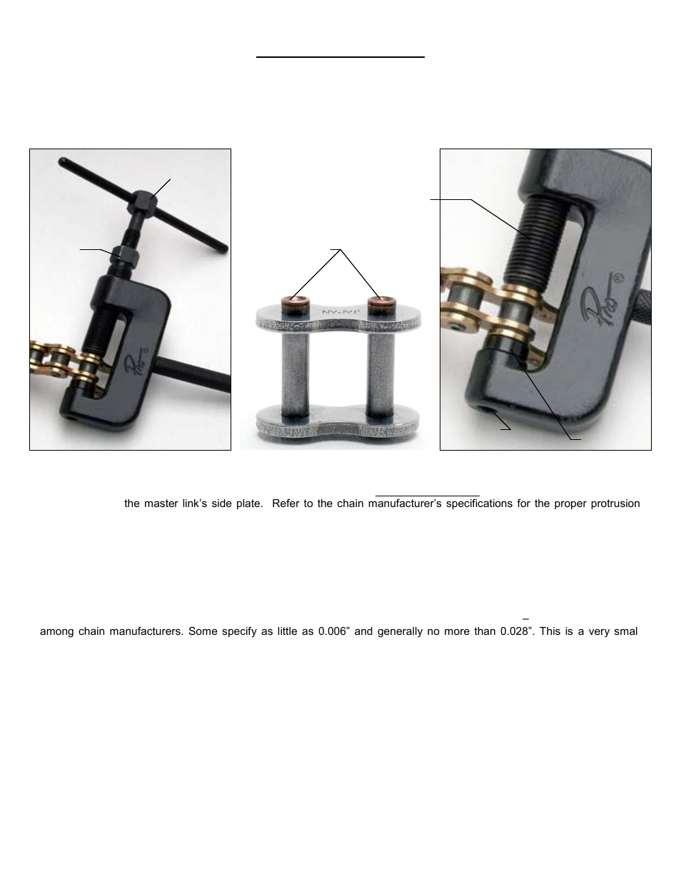Riveting chain pins | Motion Pro 08-0403 User Manual | Page 4 / 4