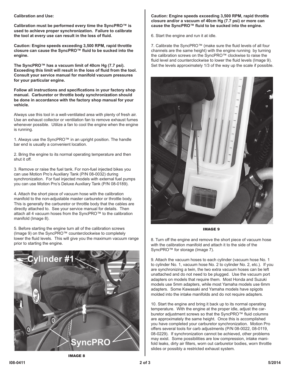 Motion Pro 08-0411 User Manual | Page 2 / 3