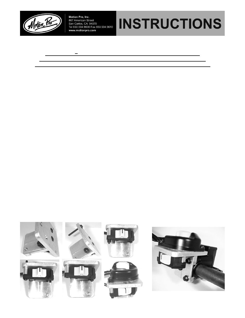 Motion Pro 11-0032 User Manual | 1 page