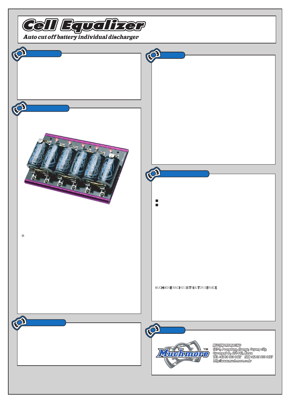 Auto cut off battery individual discharger | Muchmore Cell Equalizer (MR-CEK/MR-CEB/MR-CEP) User Manual | Page 2 / 2