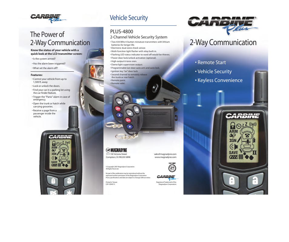 Carbine PLUS-4800 User Manual | 2 pages