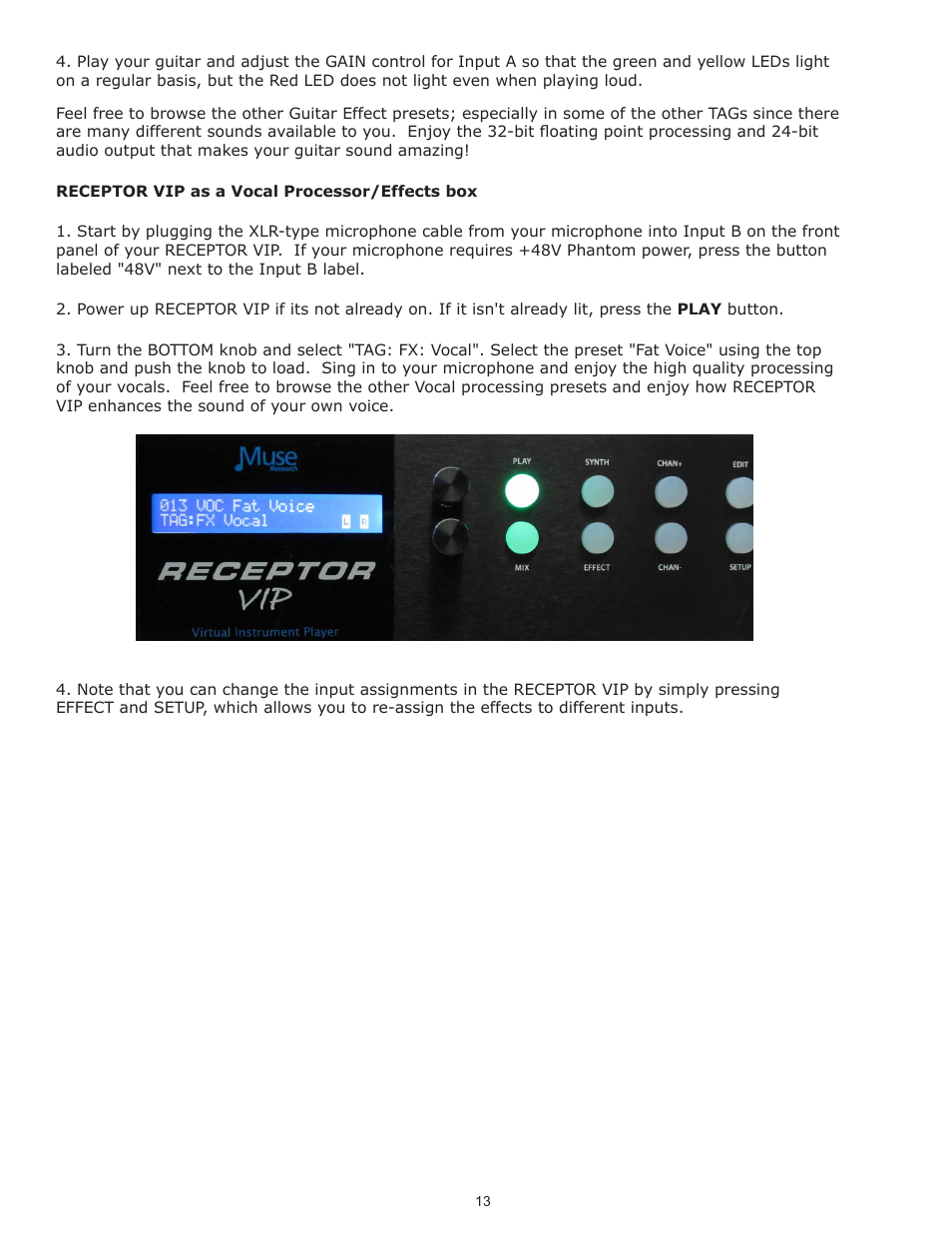 Muse Research Receptor VIP manual v1.1 User Manual | Page 13 / 35