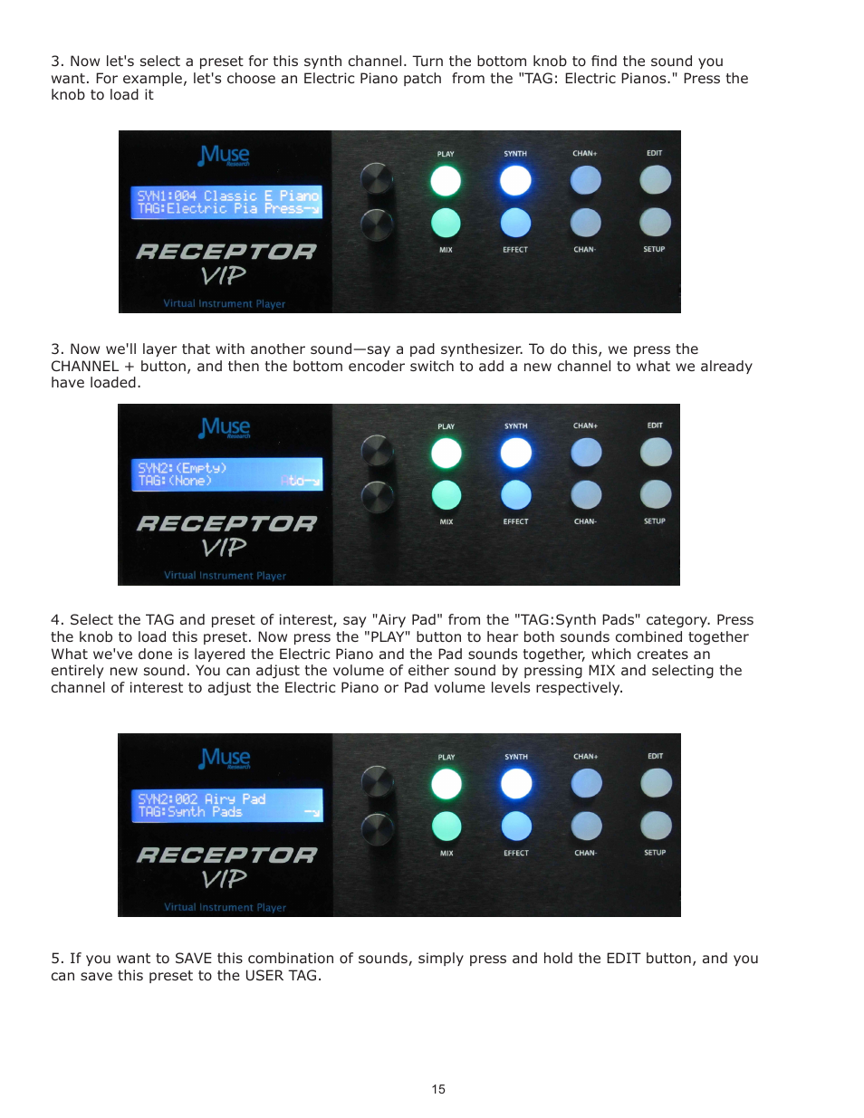 Muse Research Receptor VIP manual v1.1 User Manual | Page 15 / 35