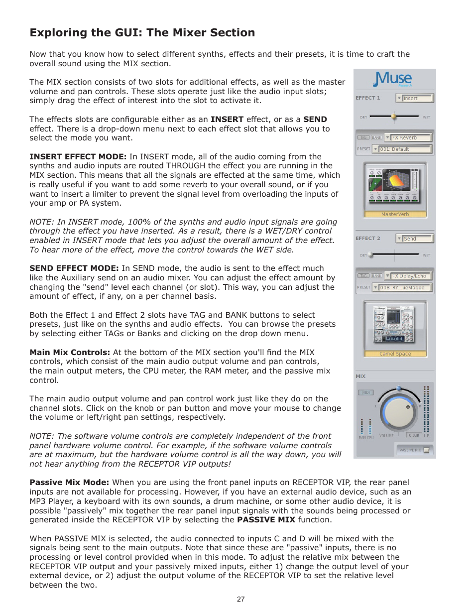 Muse Research Receptor VIP manual v1.1 User Manual | Page 27 / 35