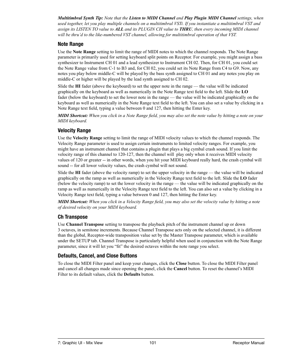 Muse Research Receptor manual v1.2 User Manual | Page 101 / 194