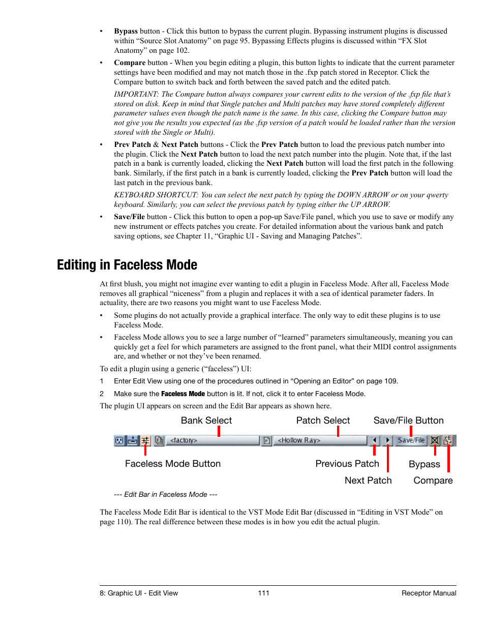 Editing in faceless mode | Muse Research Receptor manual v1.2 User Manual | Page 111 / 194