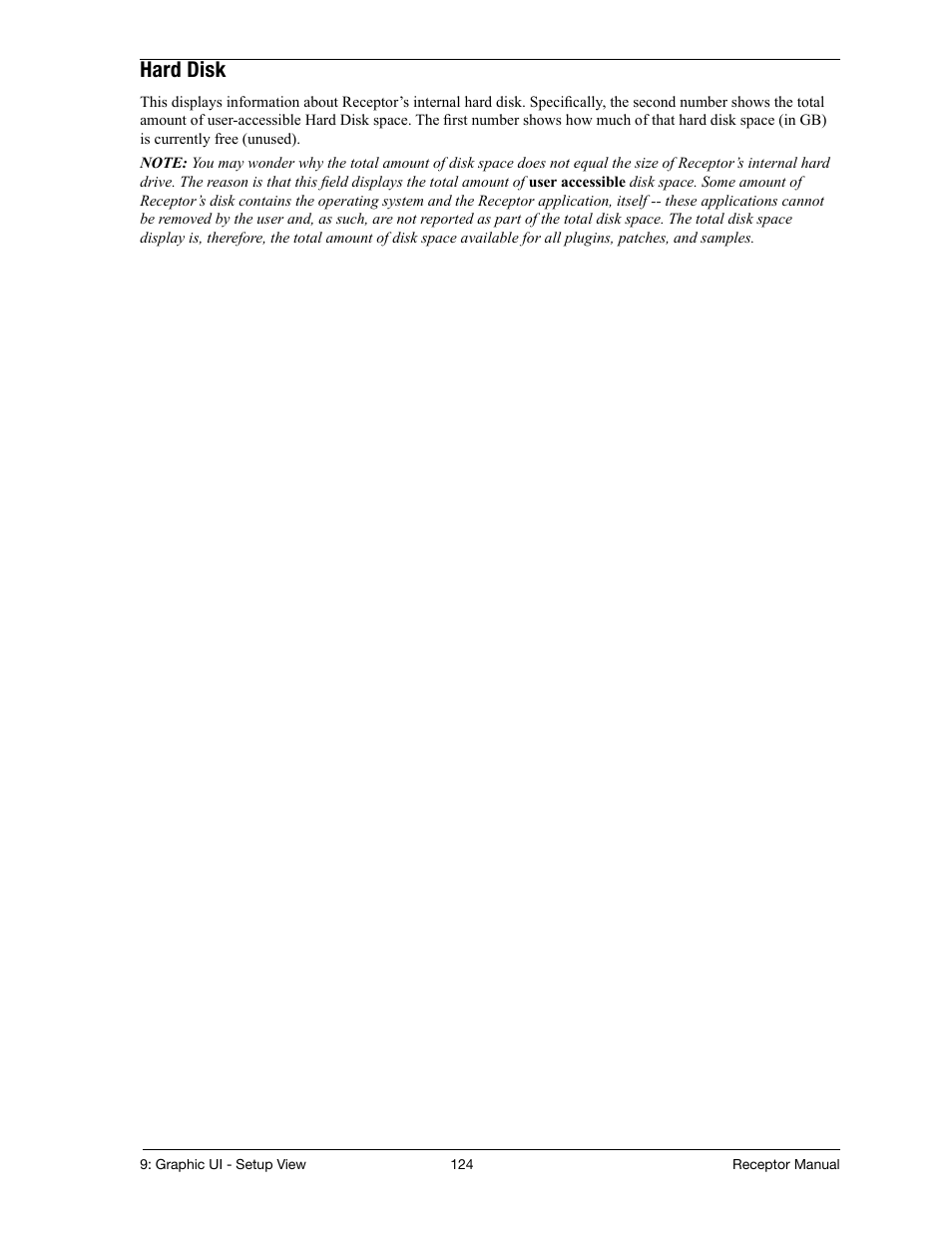 Hard disk | Muse Research Receptor manual v1.2 User Manual | Page 124 / 194