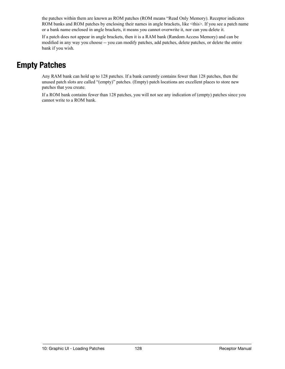 Empty patches | Muse Research Receptor manual v1.2 User Manual | Page 128 / 194