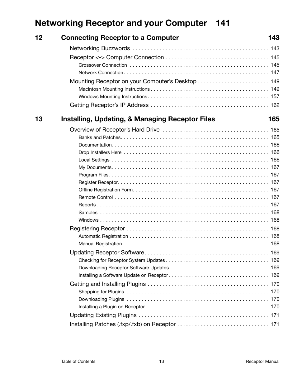 Networking receptor and your computer 141 | Muse Research Receptor manual v1.2 User Manual | Page 13 / 194