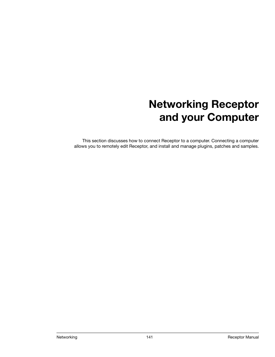 Networking receptor and your computer, Networking receptor and your computer 141 | Muse Research Receptor manual v1.2 User Manual | Page 141 / 194