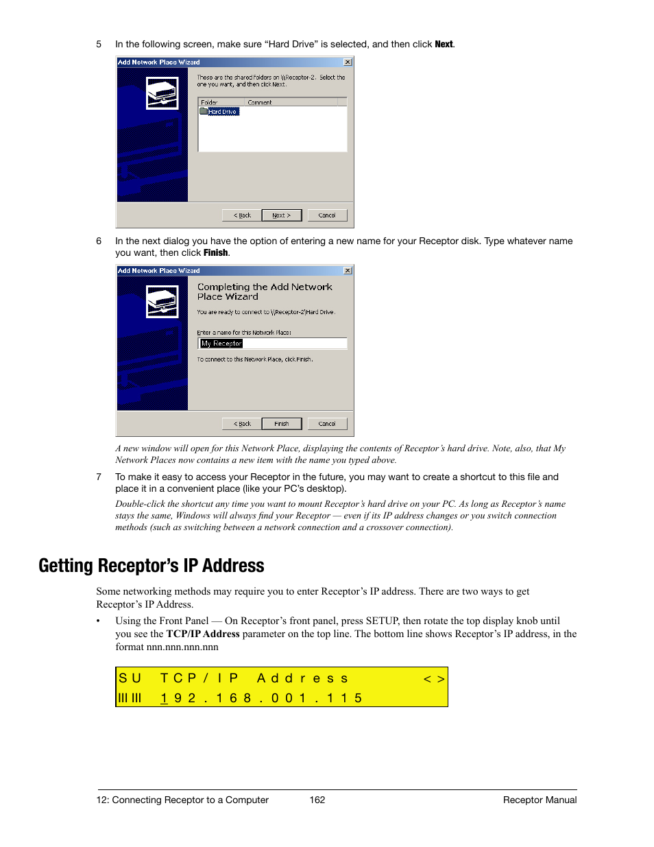 Getting receptor’s ip address | Muse Research Receptor manual v1.2 User Manual | Page 162 / 194