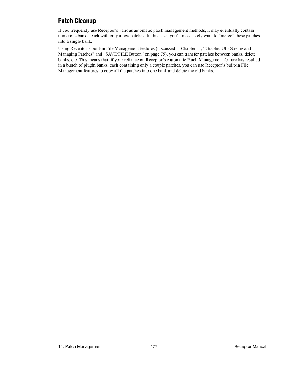 Patch cleanup | Muse Research Receptor manual v1.2 User Manual | Page 177 / 194