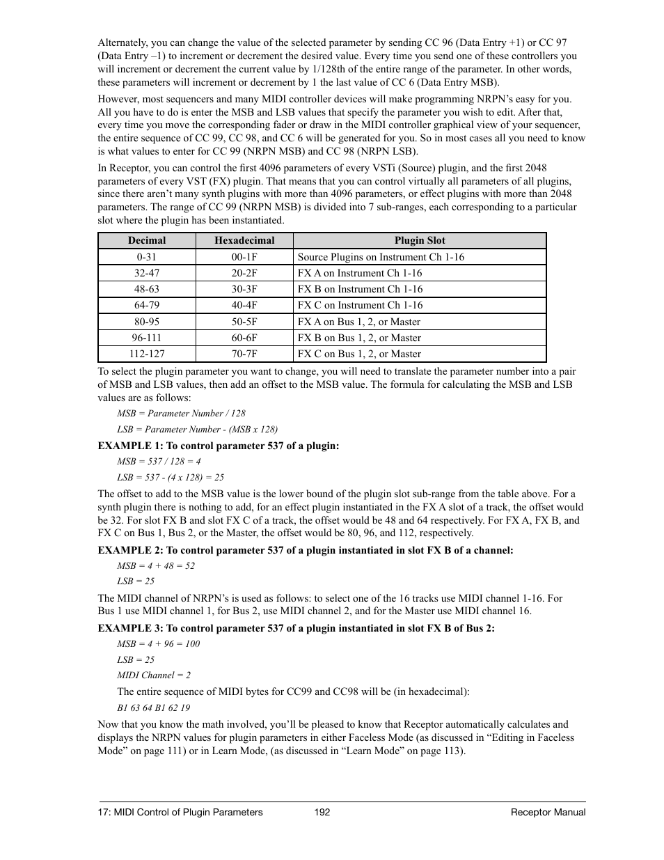 Muse Research Receptor manual v1.2 User Manual | Page 192 / 194