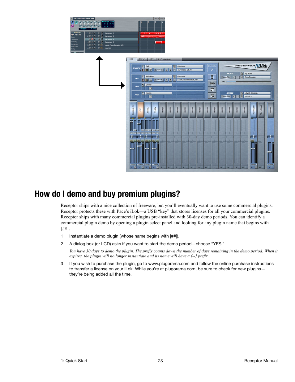 How do i demo and buy premium plugins | Muse Research Receptor manual v1.2 User Manual | Page 23 / 194