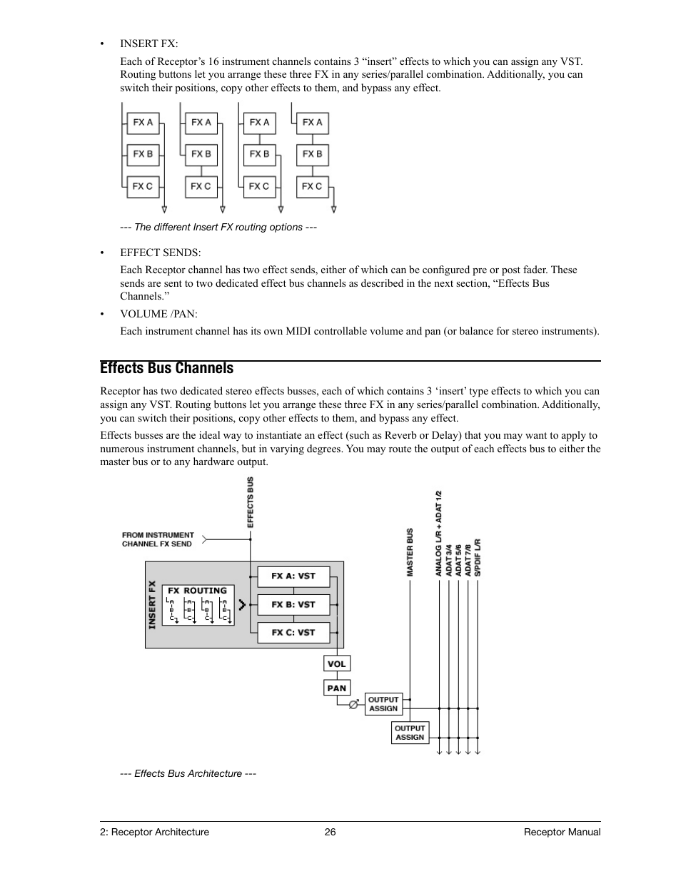 Effects bus channels | Muse Research Receptor manual v1.2 User Manual | Page 26 / 194