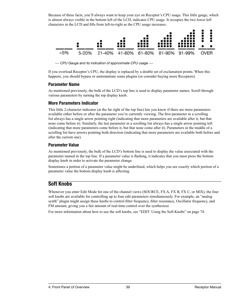 Soft knobs | Muse Research Receptor manual v1.2 User Manual | Page 39 / 194