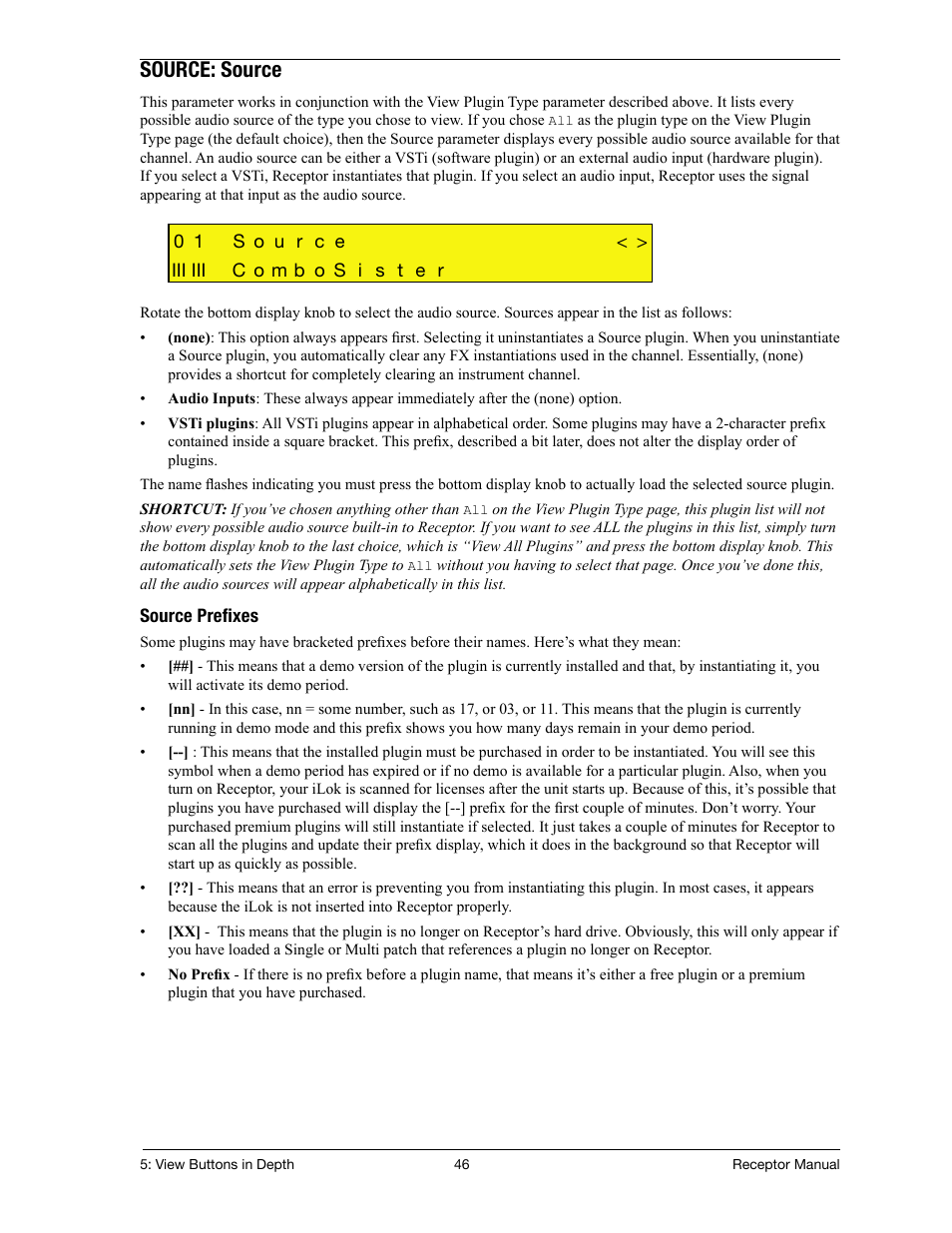 Source: source | Muse Research Receptor manual v1.2 User Manual | Page 46 / 194