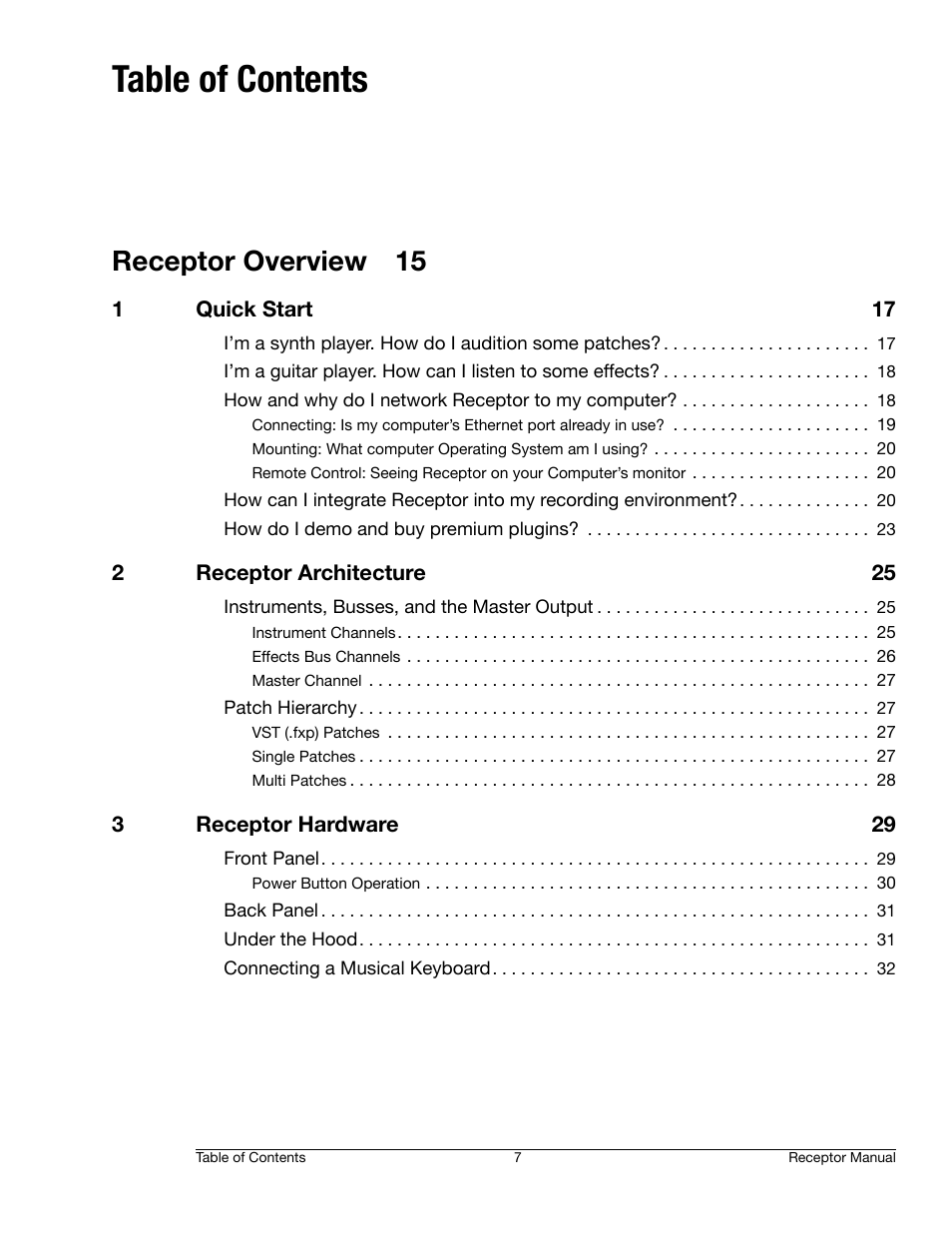 Muse Research Receptor manual v1.2 User Manual | Page 7 / 194
