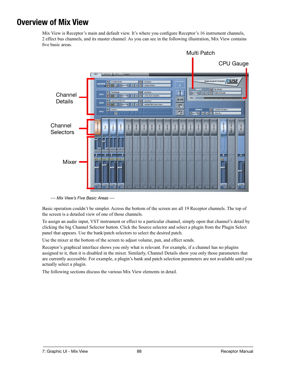 Overview of mix view | Muse Research Receptor manual v1.2 User Manual | Page 88 / 194
