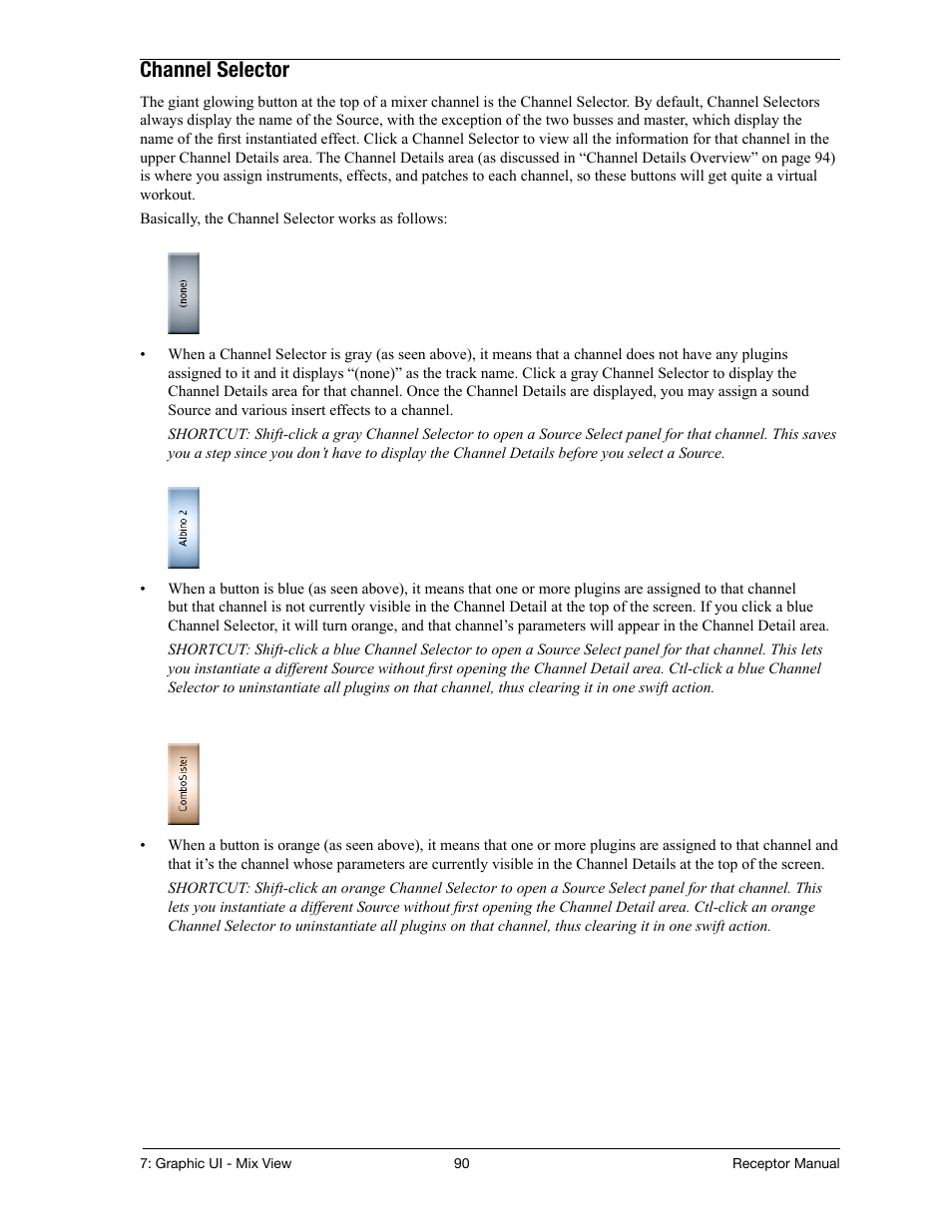 Channel selector | Muse Research Receptor manual v1.2 User Manual | Page 90 / 194