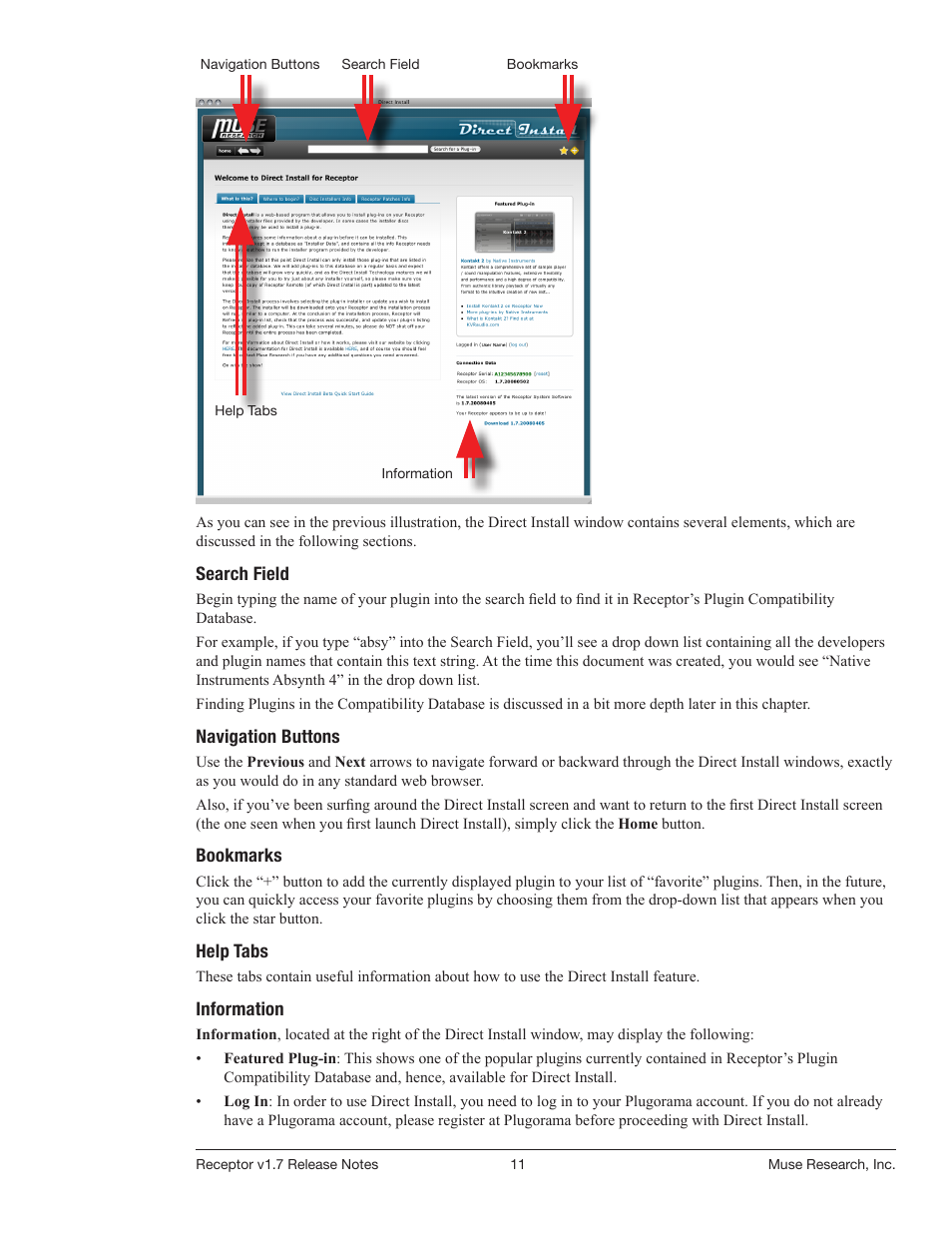 Muse Research Receptor v1.7 Release Notes User Manual | Page 11 / 62