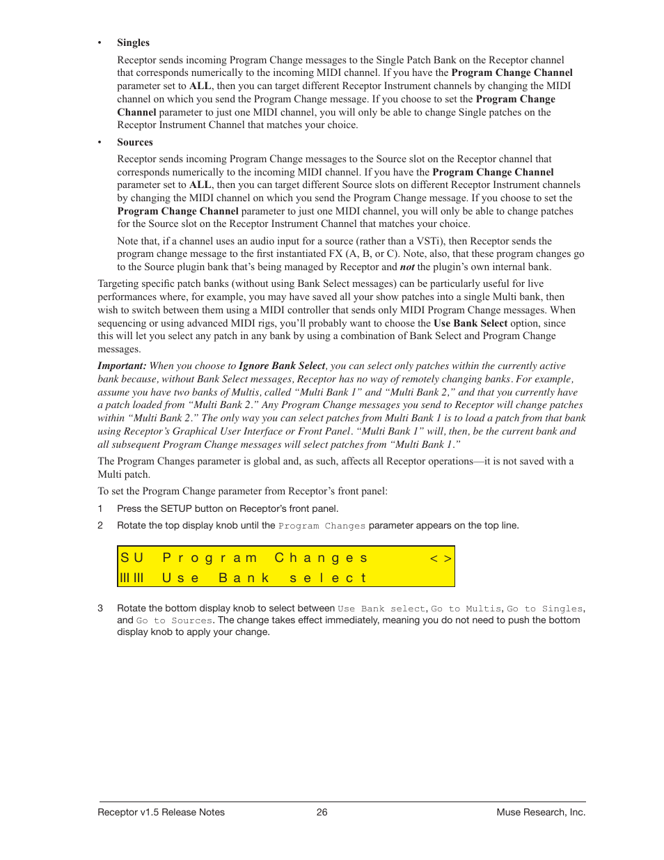 Muse Research Receptor v1.7 Release Notes User Manual | Page 26 / 62