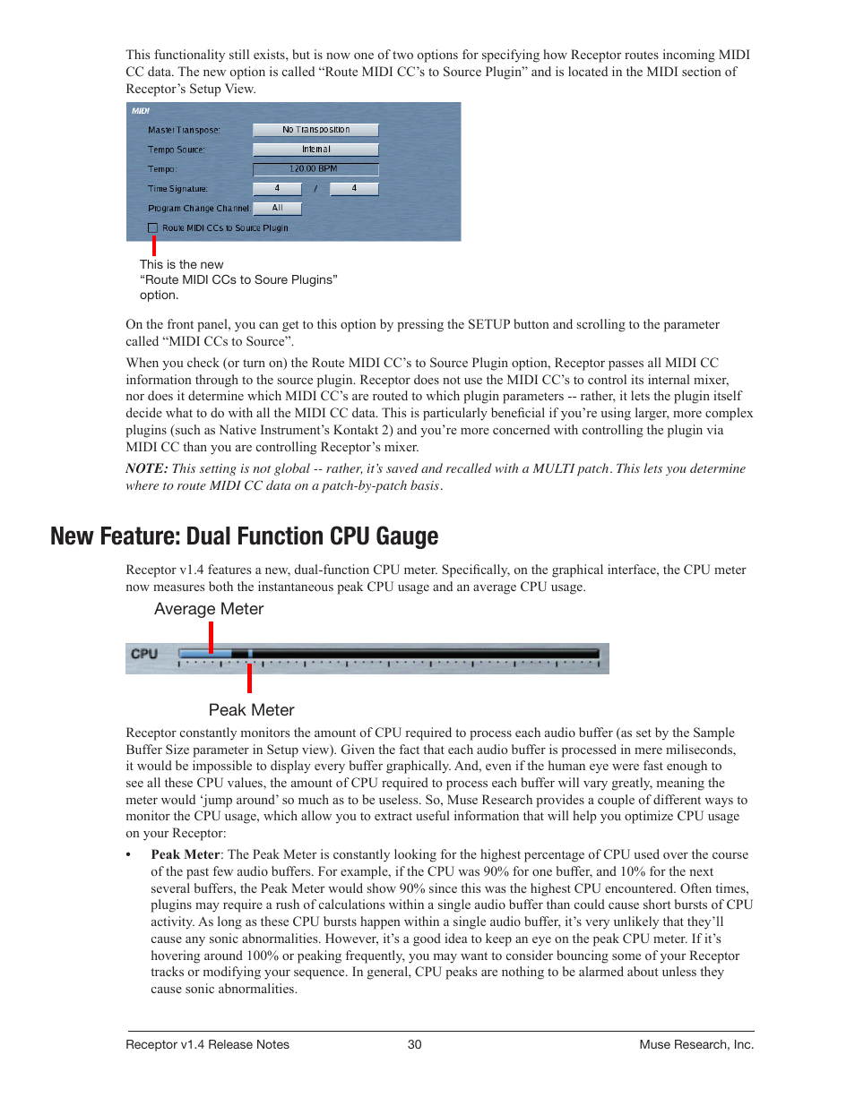 New: dual function cpu gauge, New feature: dual function cpu gauge | Muse Research Receptor v1.7 Release Notes User Manual | Page 30 / 62