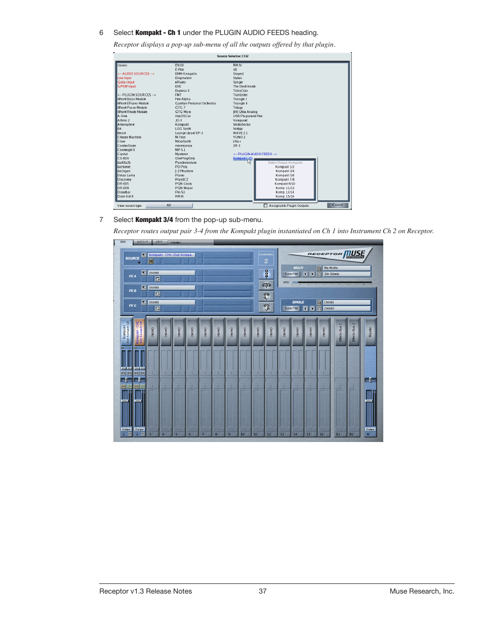 Muse Research Receptor v1.7 Release Notes User Manual | Page 37 / 62