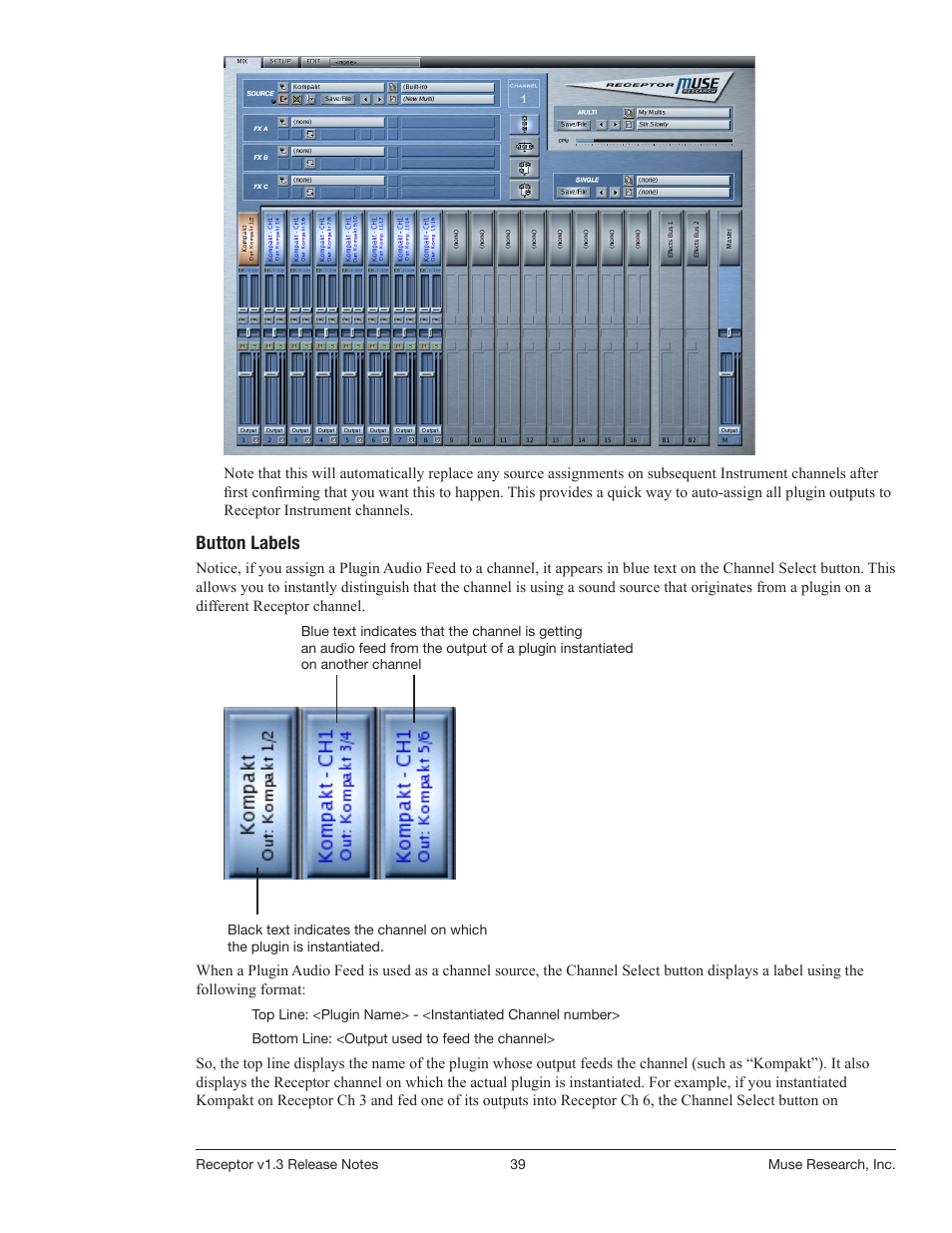 Muse Research Receptor v1.7 Release Notes User Manual | Page 39 / 62