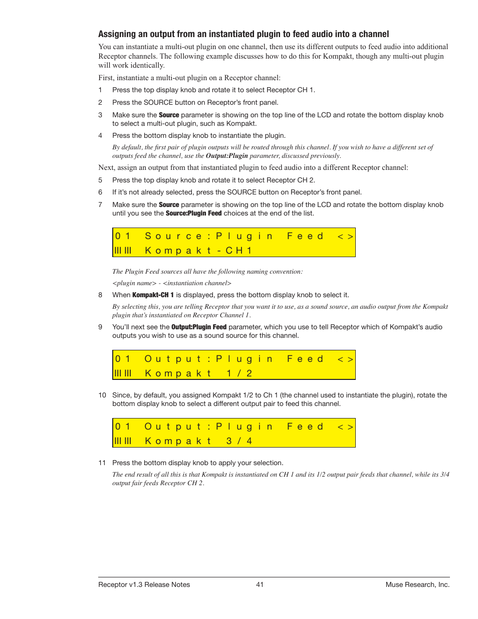 Muse Research Receptor v1.7 Release Notes User Manual | Page 41 / 62