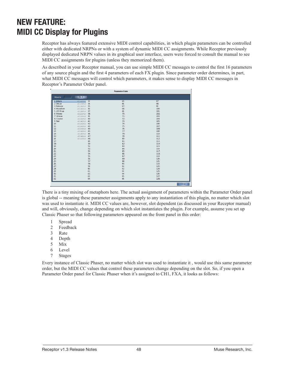 New: midi cc display for plugins, New feature: midi cc display for plugins | Muse Research Receptor v1.7 Release Notes User Manual | Page 48 / 62