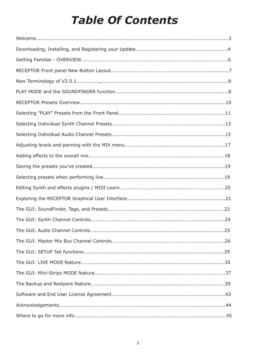 Muse Research Receptor V2.0.1 Software Update Manual User Manual | Page 2 / 46