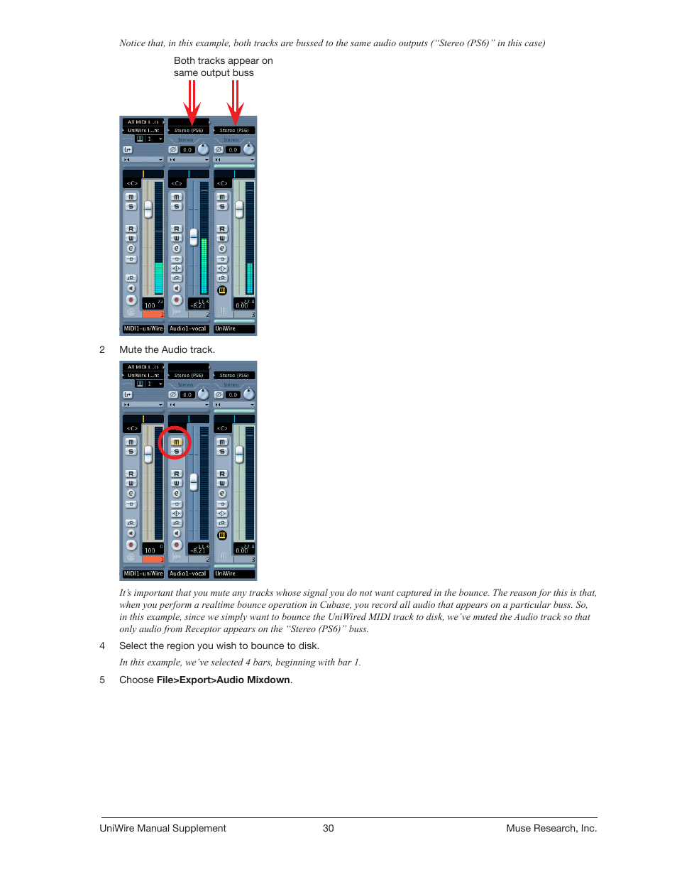 Muse Research UniWire manual supplement User Manual | Page 30 / 38
