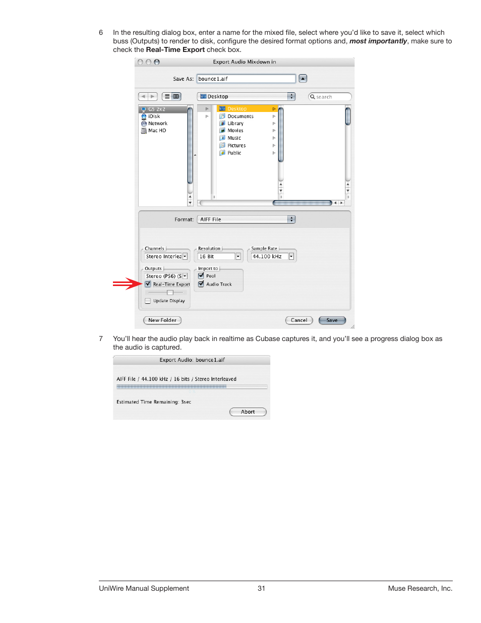 Muse Research UniWire manual supplement User Manual | Page 31 / 38