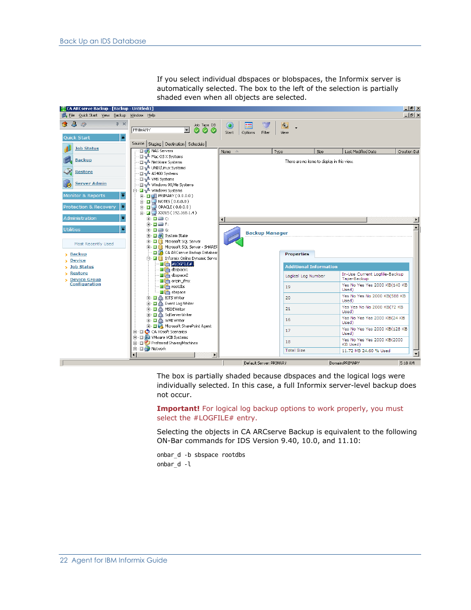 CA Technologies Agent for IBM R12.5 User Manual | Page 22 / 54