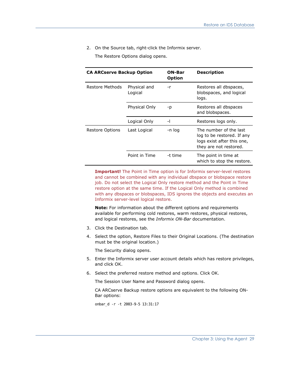 CA Technologies Agent for IBM R12.5 User Manual | Page 29 / 54