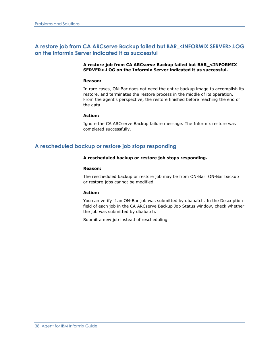 CA Technologies Agent for IBM R12.5 User Manual | Page 38 / 54