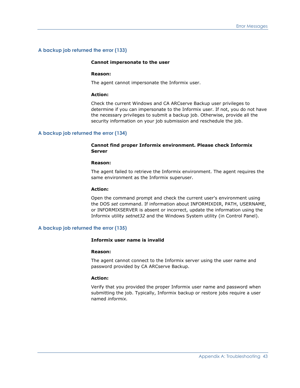 CA Technologies Agent for IBM R12.5 User Manual | Page 43 / 54