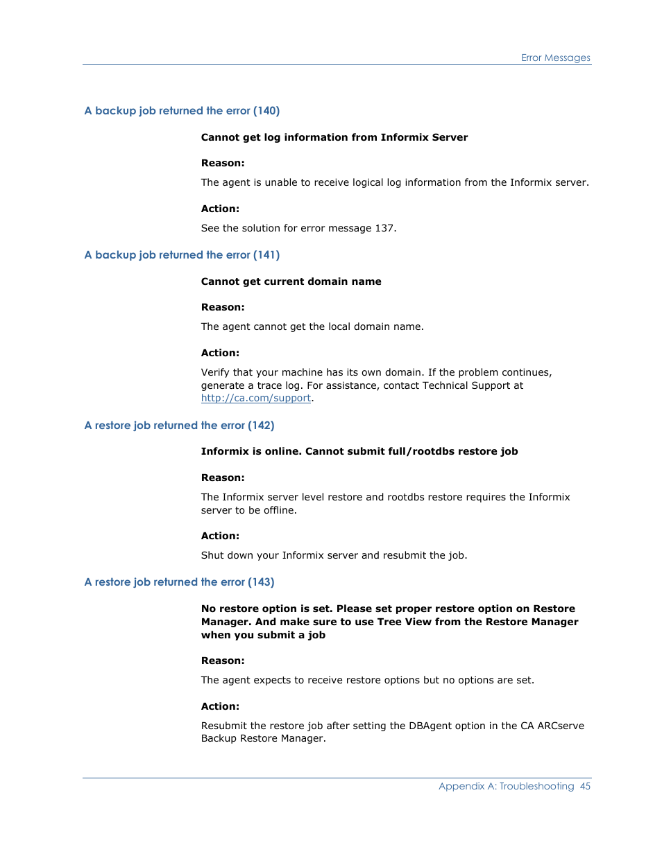 CA Technologies Agent for IBM R12.5 User Manual | Page 45 / 54