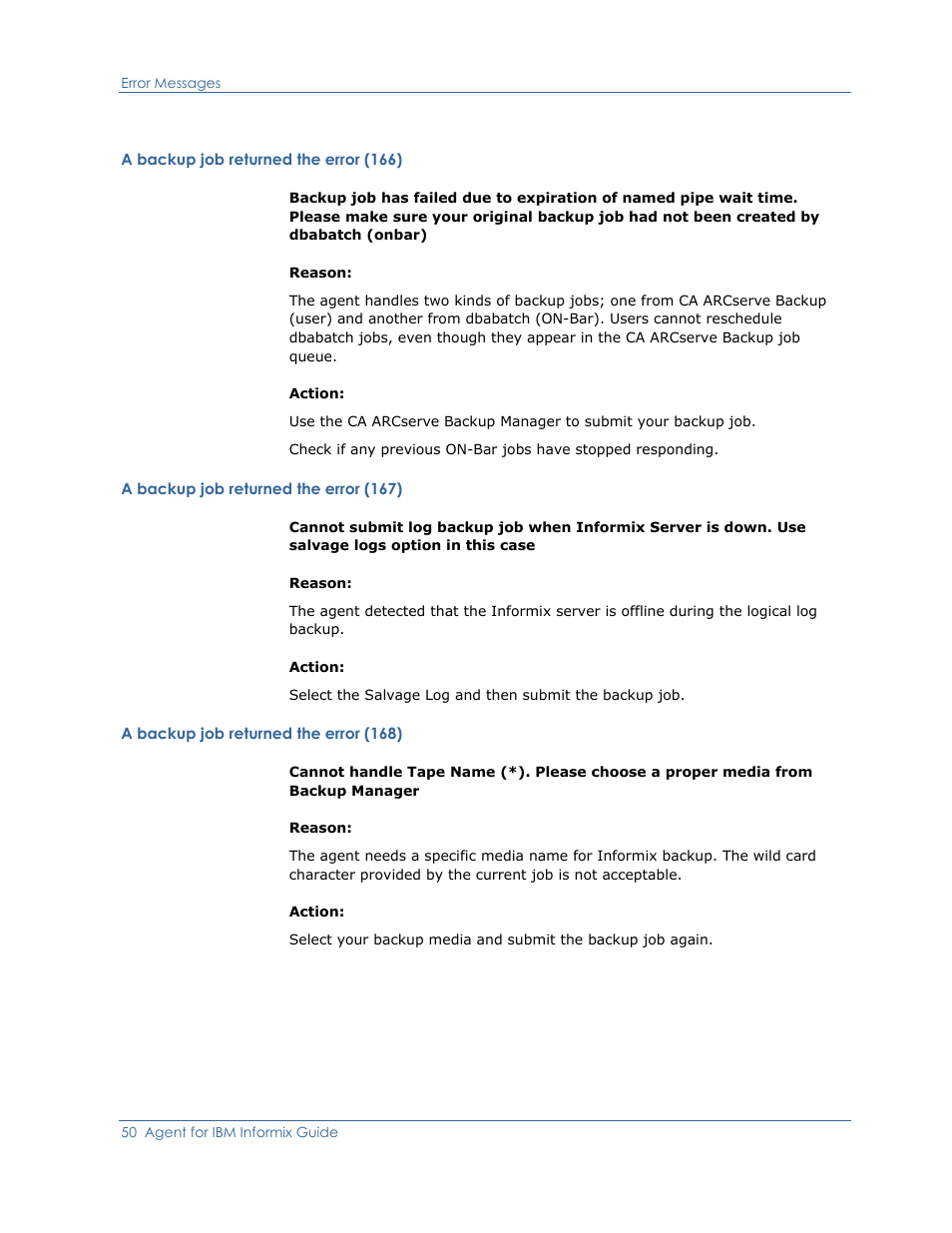 CA Technologies Agent for IBM R12.5 User Manual | Page 50 / 54