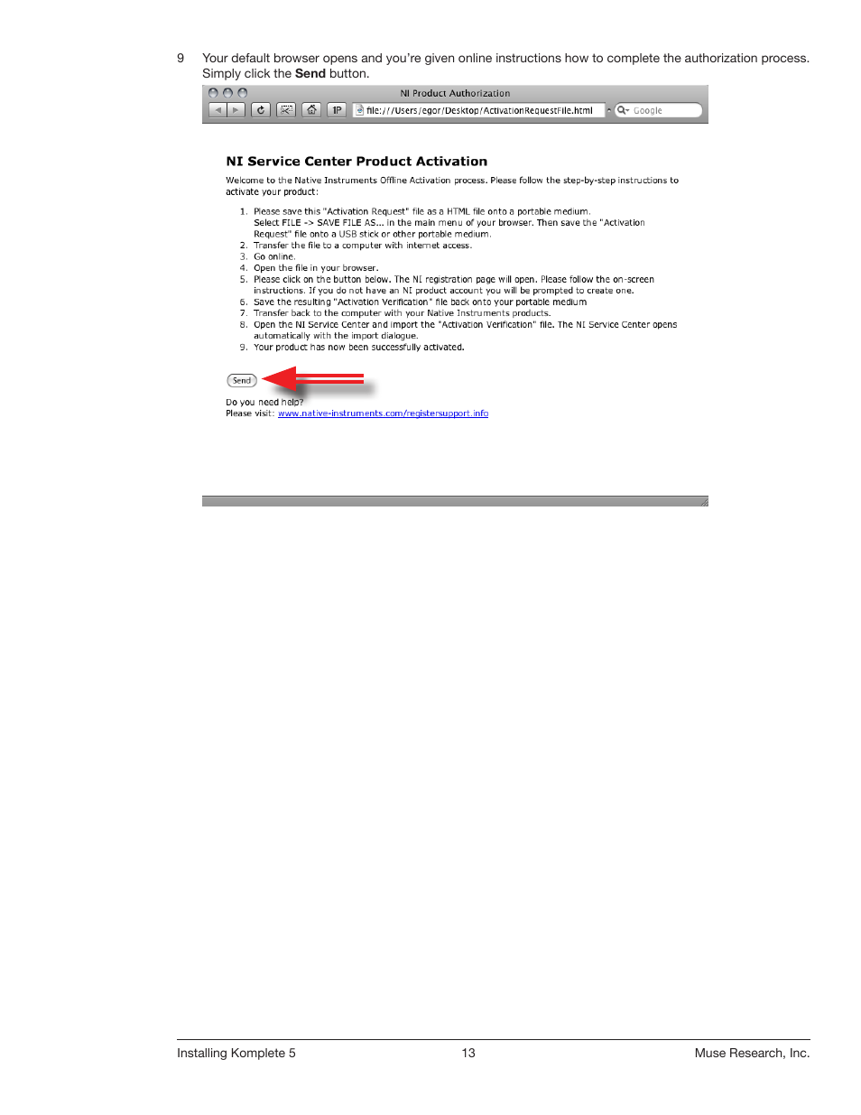 Muse Research Direct Install - Installing Komplete 5 User Manual | Page 13 / 32