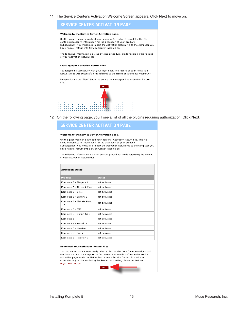 Muse Research Direct Install - Installing Komplete 5 User Manual | Page 15 / 32