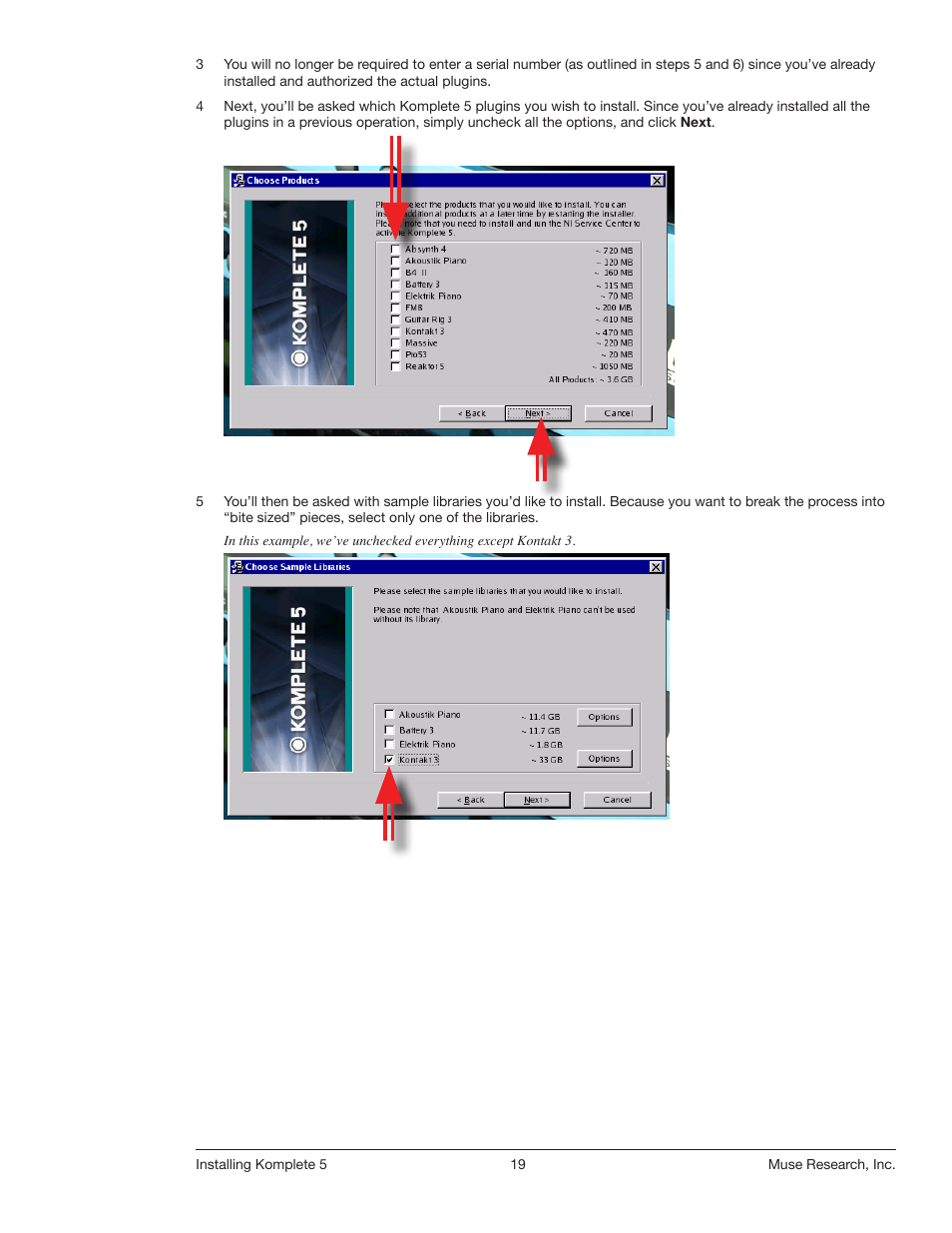 Muse Research Direct Install - Installing Komplete 5 User Manual | Page 19 / 32