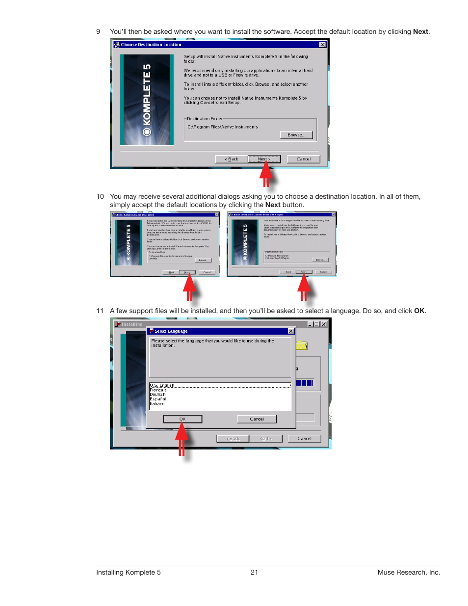 Muse Research Direct Install - Installing Komplete 5 User Manual | Page 21 / 32