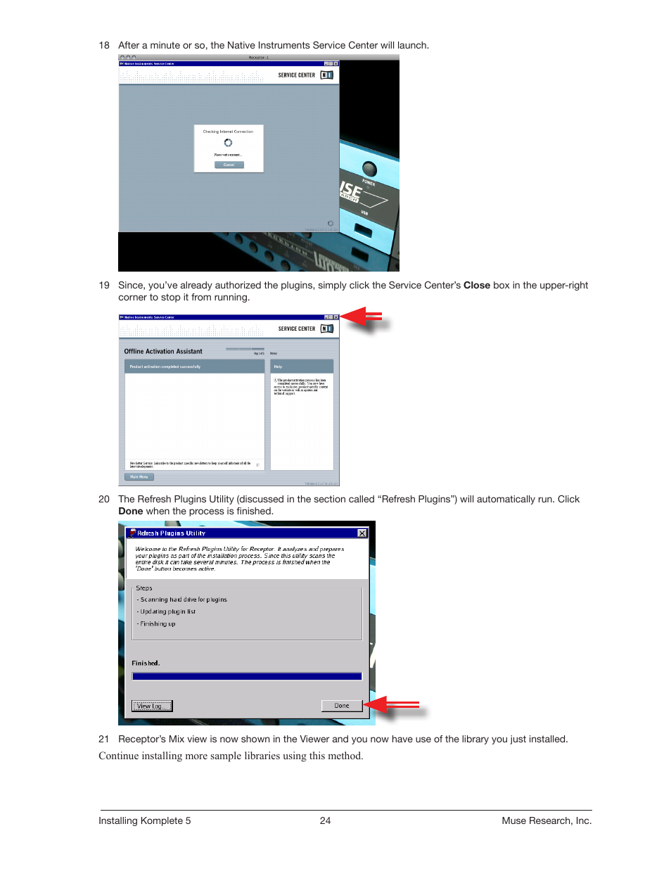 Muse Research Direct Install - Installing Komplete 5 User Manual | Page 24 / 32