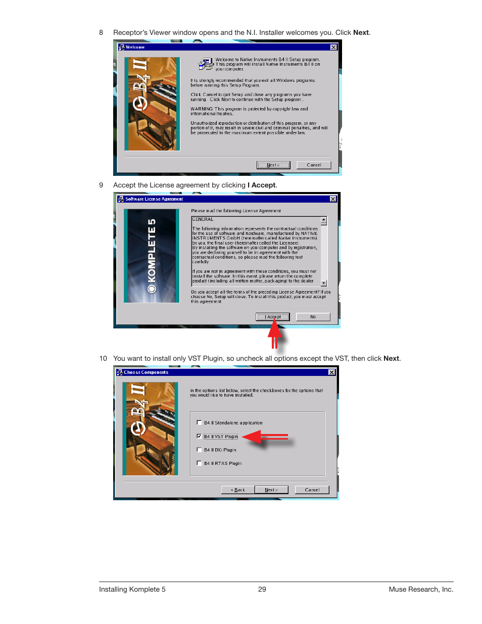 Muse Research Direct Install - Installing Komplete 5 User Manual | Page 29 / 32