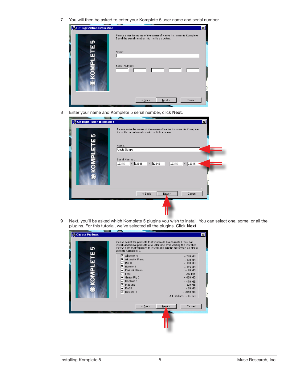 Muse Research Direct Install - Installing Komplete 5 User Manual | Page 5 / 32