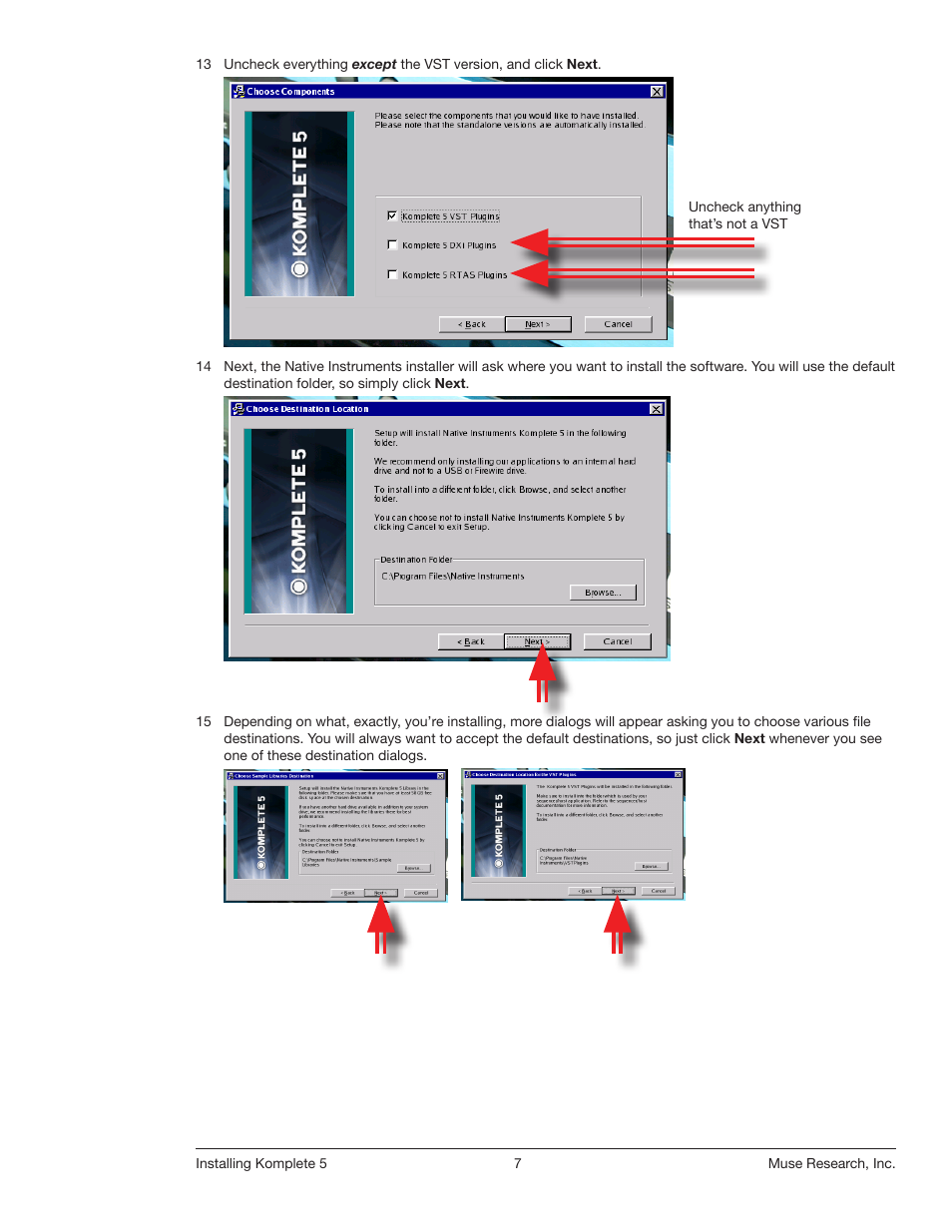 Muse Research Direct Install - Installing Komplete 5 User Manual | Page 7 / 32