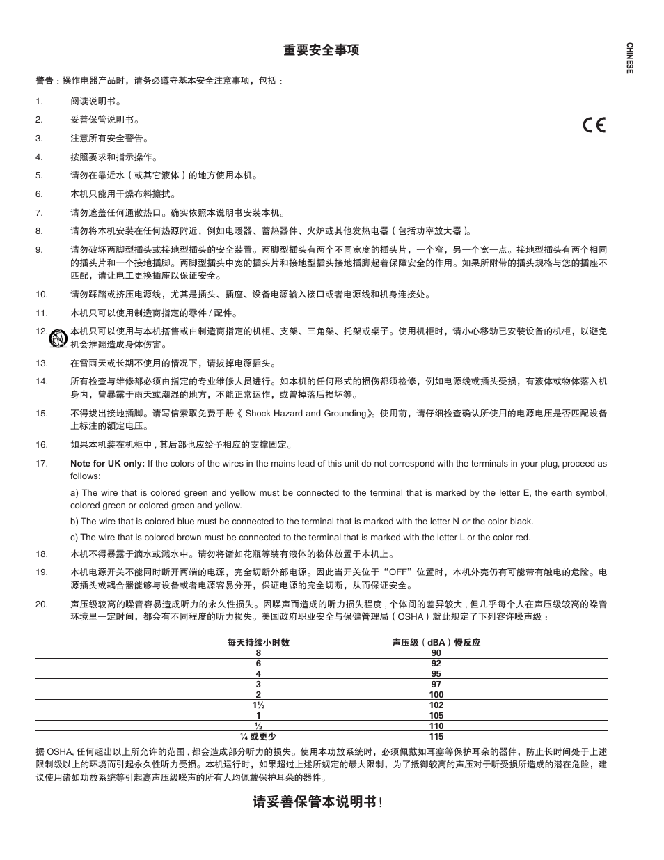 请妥善保管本说明书, 重要安全事项 | Muse Research Musebox manual v1.0 User Manual | Page 13 / 52